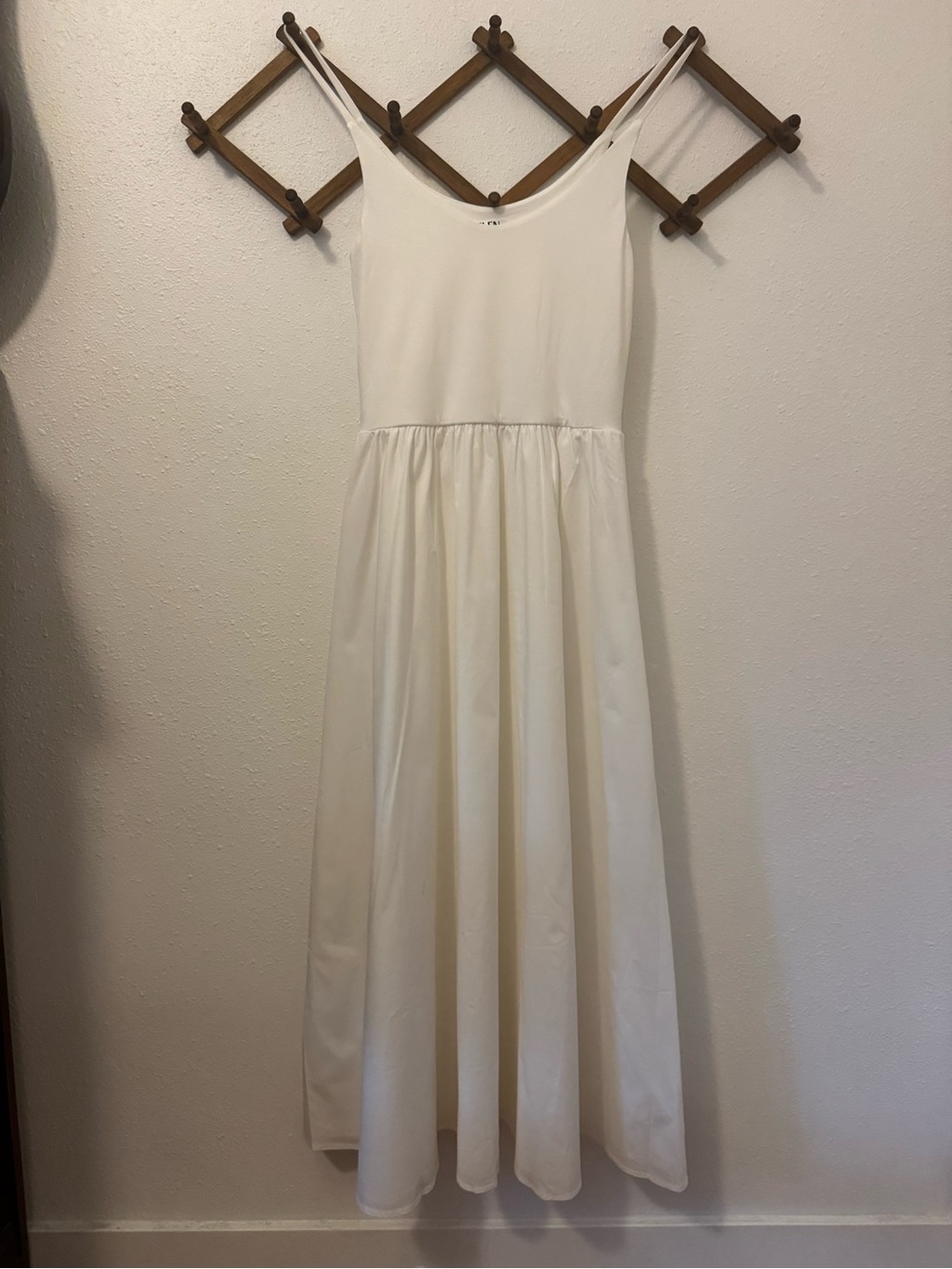 Belen Cream Spaghetti-Strap Dress
